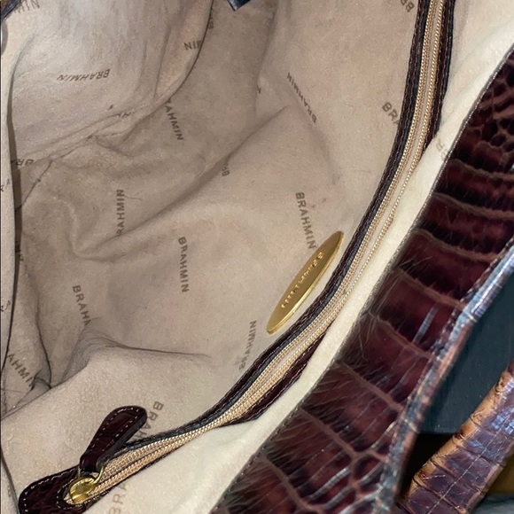 COPY - Brahmin Croc Embossed Leather Tote Bag - Picture 14 of 15